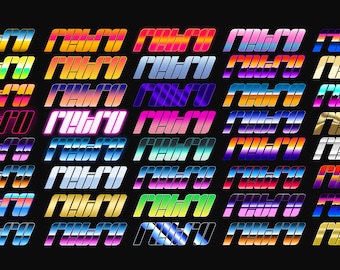 Retro 80's Layer Styles for Adobe Photoshop CC