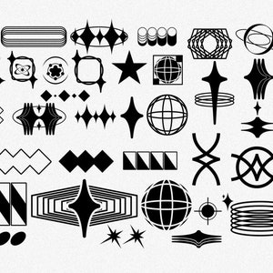 Cyberpunk Shapes and Vectors Pack (Download Now) - Etsy