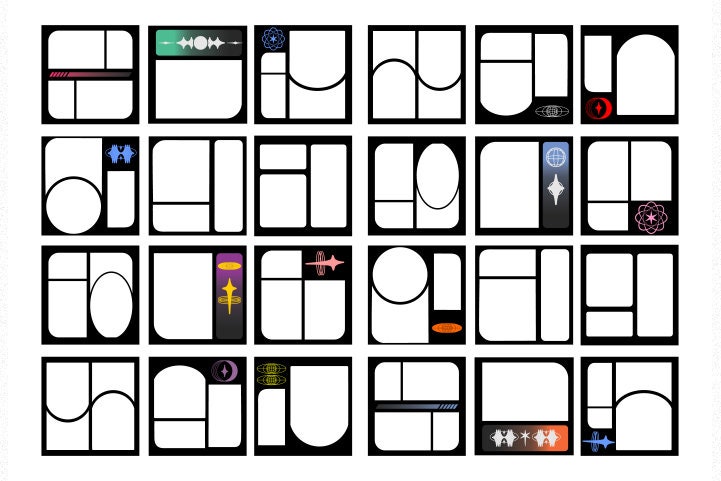 Frames and Overlays Vector Pack - Etsy