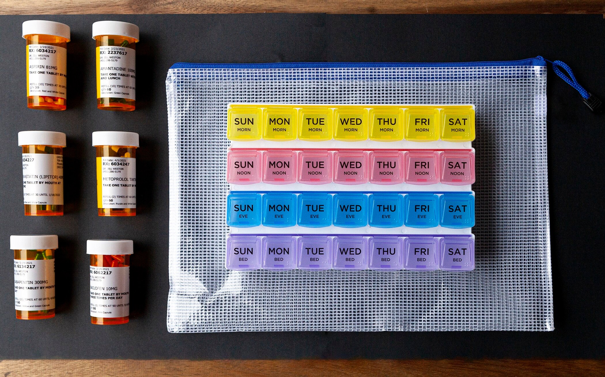 Mock Medication Set/pill Box Kit for 