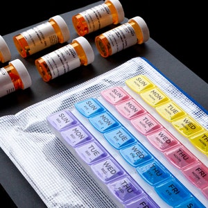 Mock Medication Set/Pill Box Kit for Cognitive Rehab/Therapy, SLP/OT use