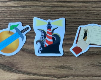 Our Flag Means Death Inspired Stickers - Pirate Stickers, Water Bottle or Laptop Decoration