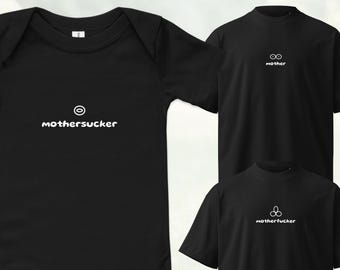 Mothersucker baby short sleeve onesie: Funny baby bodysuit, Matching family set, Sarcastic infant one piece, New parent gift