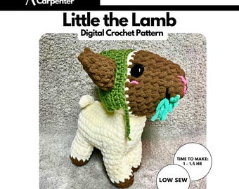 Lamb Plush Crochet Pattern: Little the Lamb Amigurumi (PDF Download)