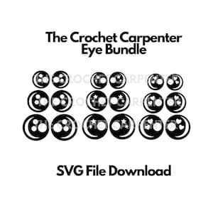 Vilten oog SVG digitale downloadbundel | The Crochet Carpenter: maak je eigen vilten ogen!