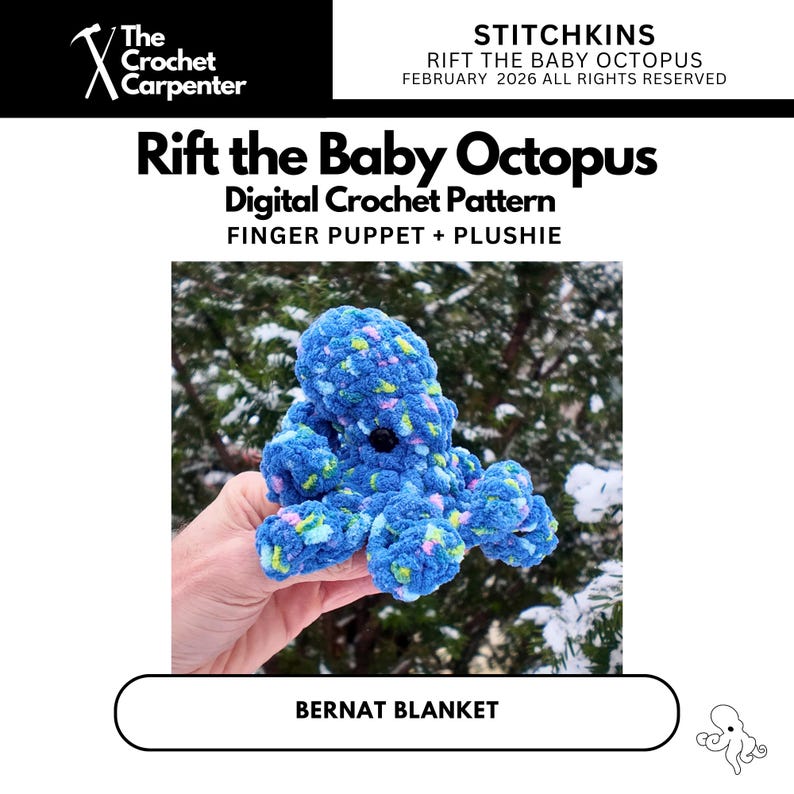 Crochet Baby Octopus PDF Pattern: Finger Puppet & Plushie (Digital Download) image 10