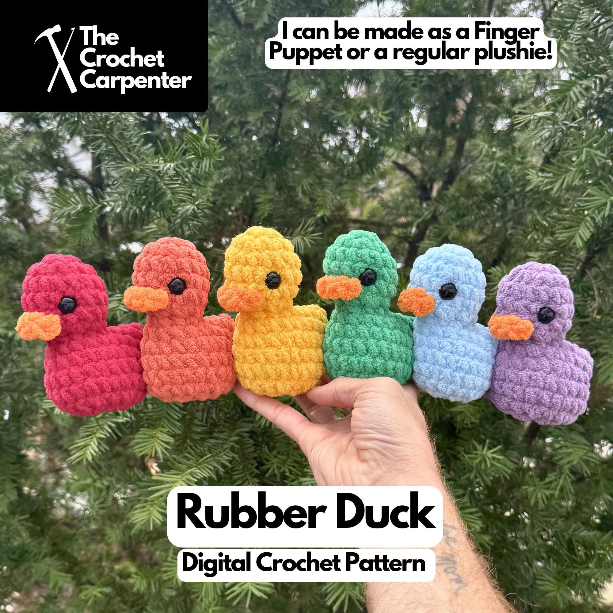 32 Rubber Duck Crochet Patterns for Quirky Handmade Gifts and Cute Decor 20 Crochet Rubber Duck Pattern: Finger Puppet & Plushie