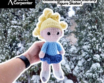 Crochet Female Figure Skater PDF Pattern (Digital Download)