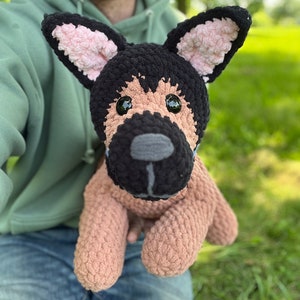 Bailey der Deutsche Schäferhund Muster | Gehäkelter Hund