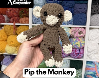 Affe Häkelanleitung PDF Pattern: Fingerpuppe & Plüschie (Digitaler Download)