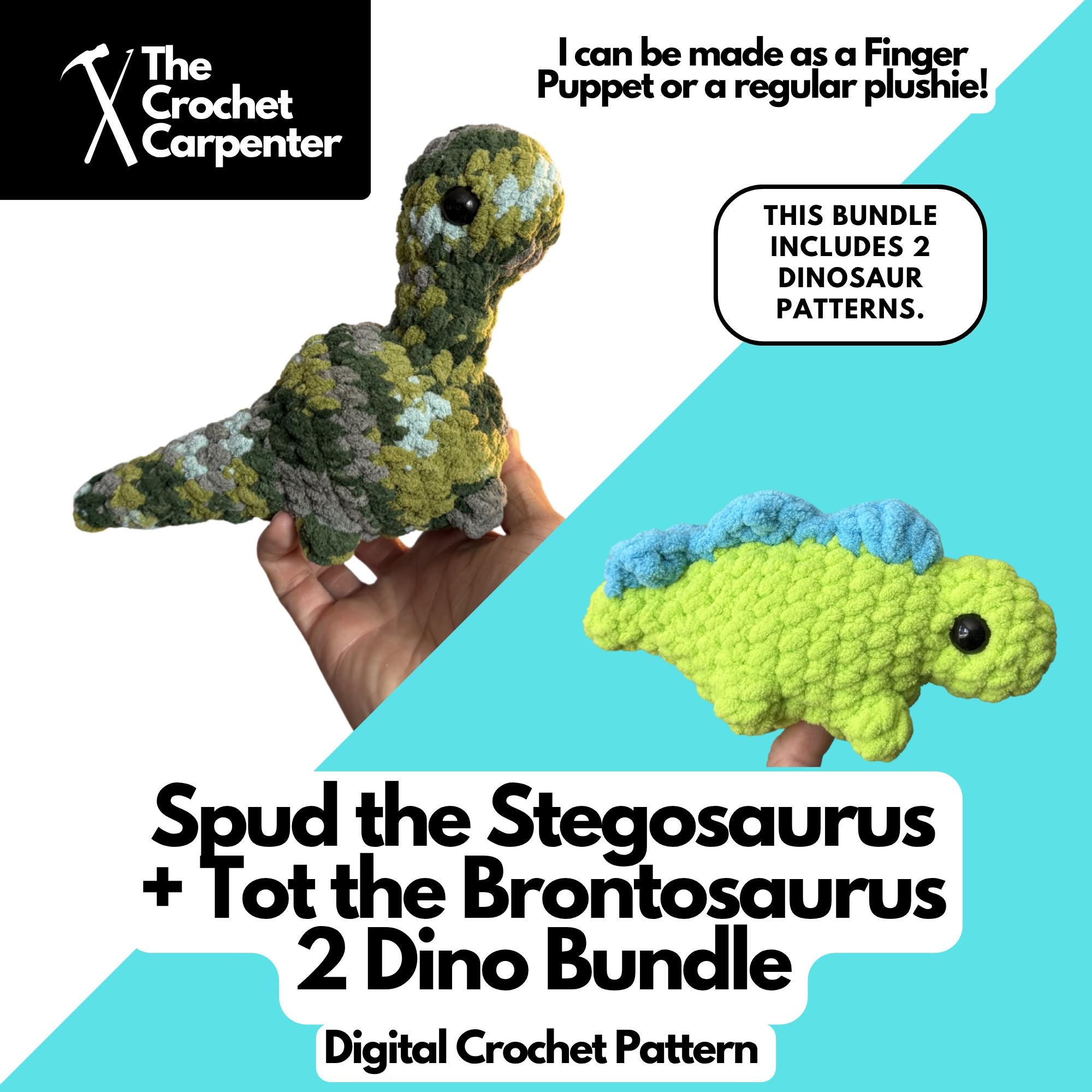 39 Stegosaurus Crochet Patterns: Unleash Your Creativity with Dinosaur Designs 19 Stegosaurus + Brontosaurus Bundle