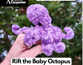 Crochet Baby Octopus PDF Pattern: Finger Puppet & Plushie (Digital Download)