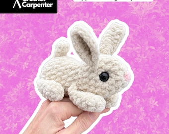 Crochet Bunny PDF Pattern: Finger Puppet & Plushie (Digital Download)