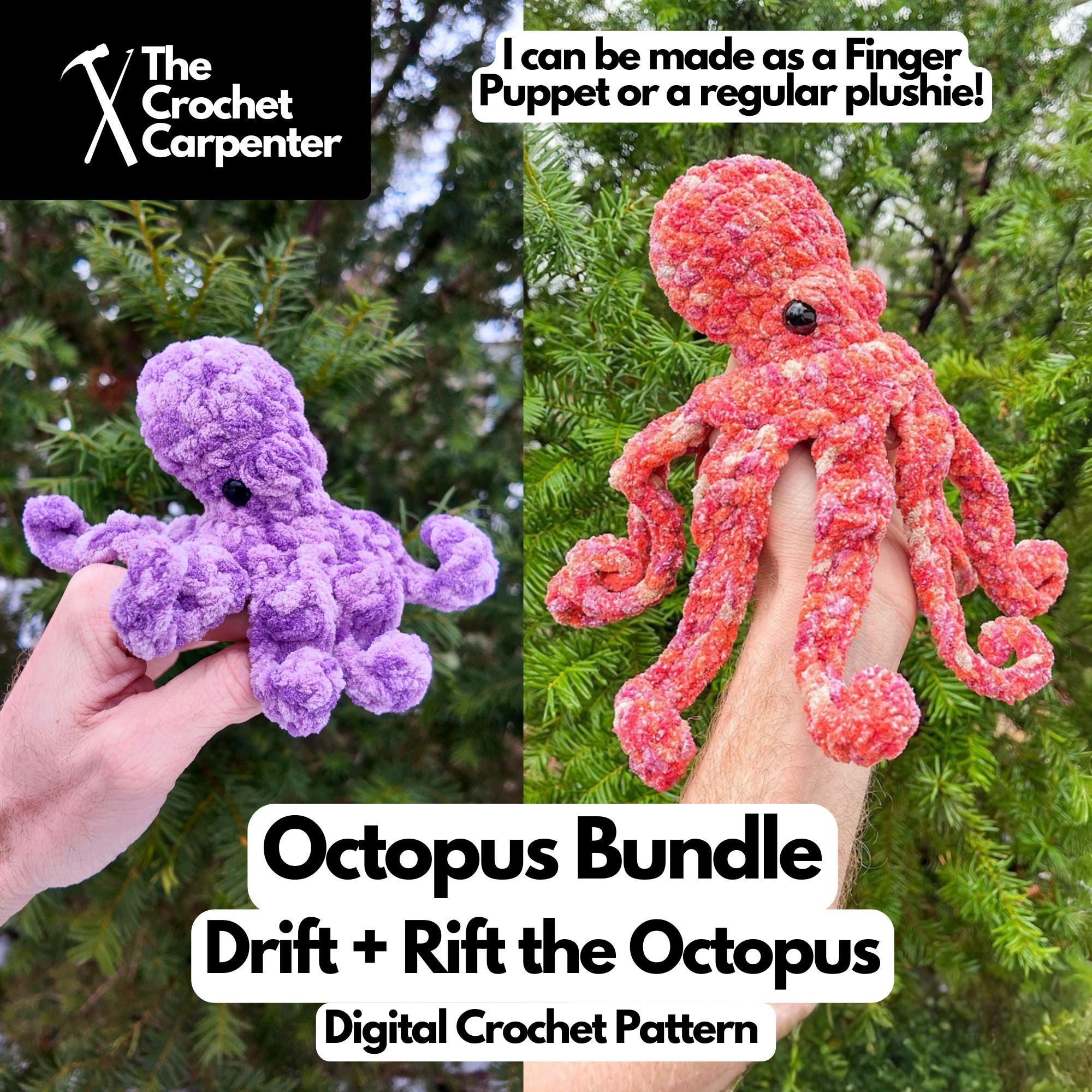 39 Octopus Crochet Patterns for Amigurumi, Plushies, Keychains, and Statement Makes 39 2 Crochet Octopus + Baby Octopus Bundle