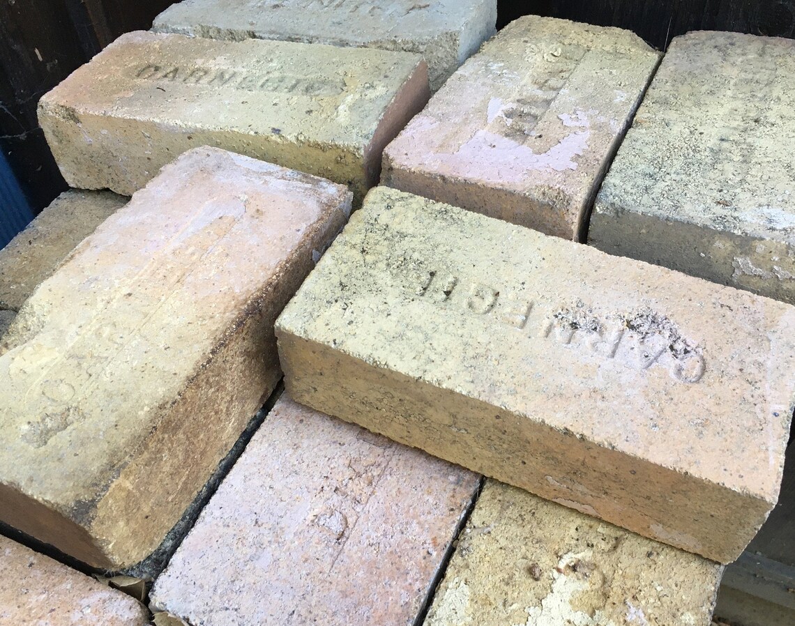 Vintage Firebricks mystery Box of 4 Randomly Selected Bricks for Garden