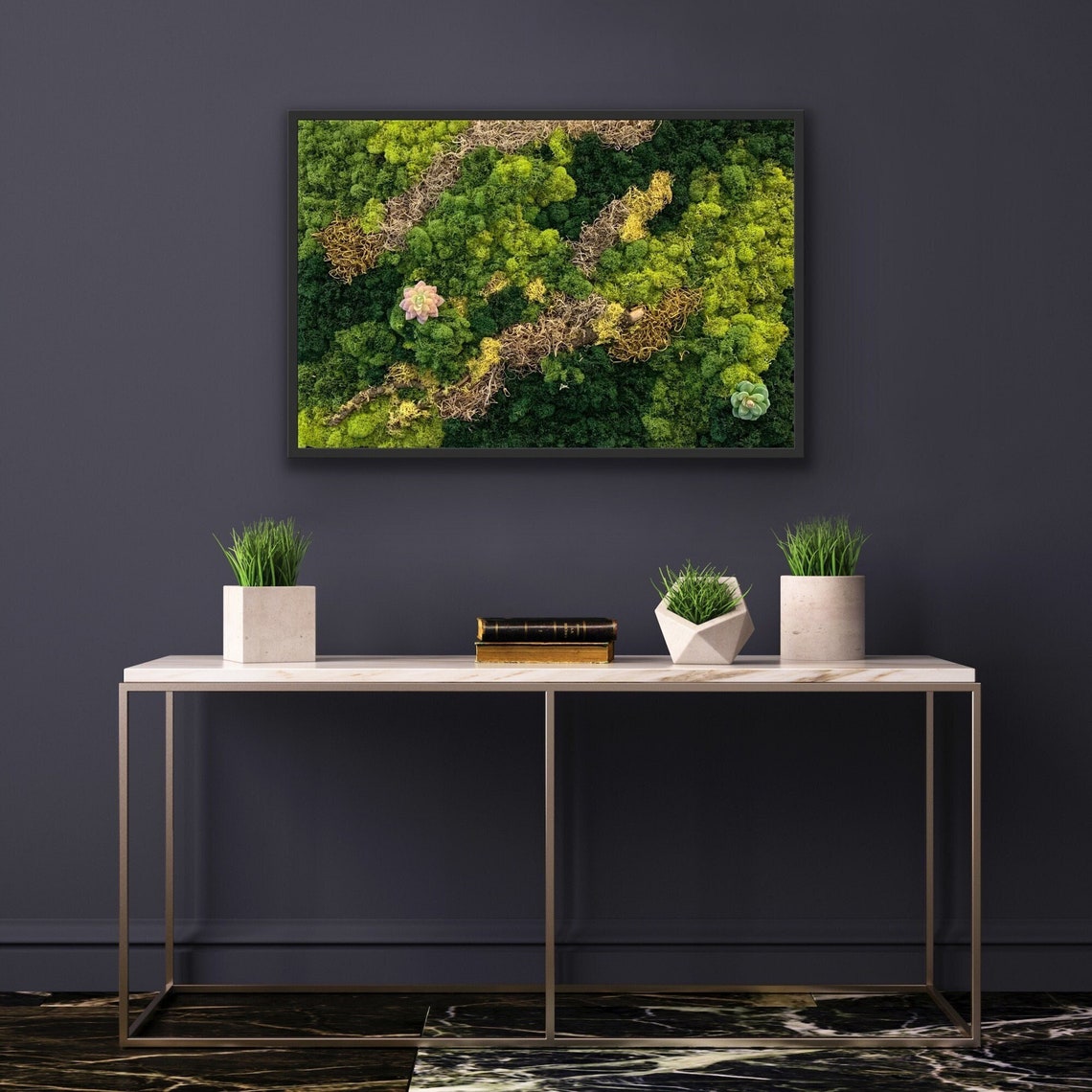 Moss Art Framed Preserved Moss Moss Wall Etsy