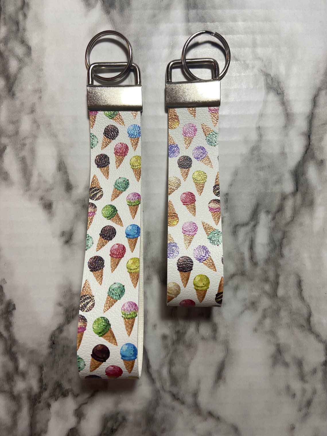 Ice Cream Cone Key Fob Etsy