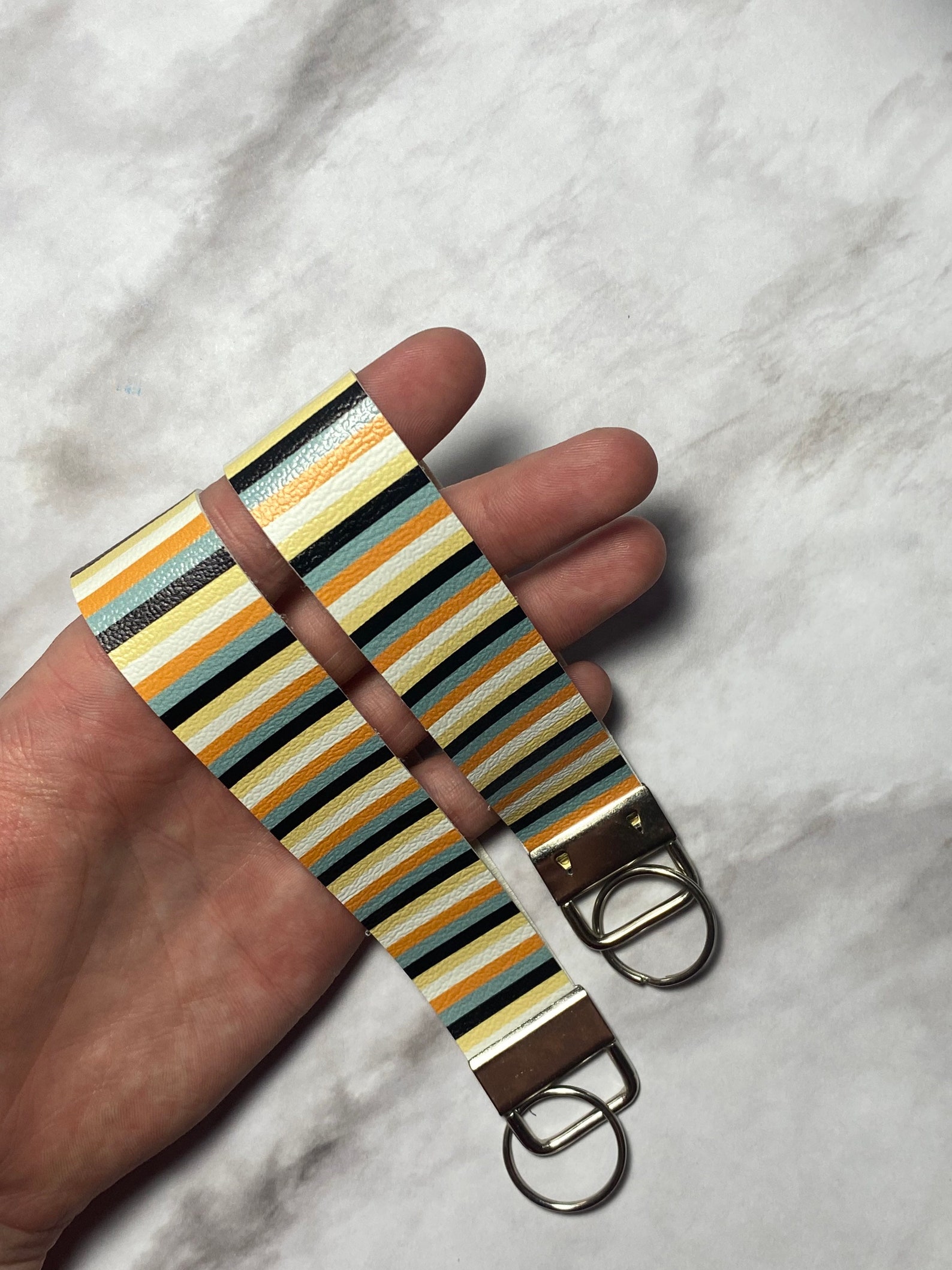 Spring Stripes Key Fob Etsy