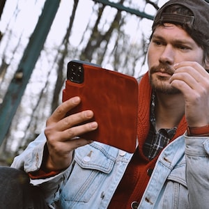 Funda tipo cartera para iPhone 15, funda para iPhone 14 Pro Max, funda personalizada y hecha a mano para iPhone 13 y 12 Pro, funda de cuero para iPhone SE, funda personalizada para iPhone X, 7 y 8
