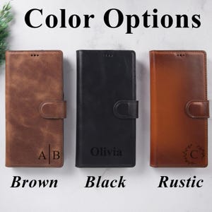 Samsung S25 Leather Wallet Case, Galaxy S24 / 23 Case, S22 Plus Personalized Case, S22 Plus Wireless Charging , S22 Ultra Cover, S21 Ultra