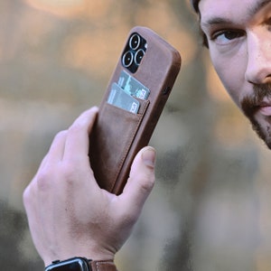 Funda de cuero con ranura para tarjetas para iPhone 15, funda personalizada para iPhone 14 Pro Max, funda de cuero tipo billetera, funda para iPhone 13, 11 y 12, iPhone 12 Mini y iPhone 12 Pro
