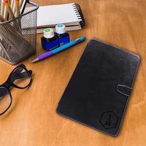 Personalized Leather iPad Case with Card Slots & Stand