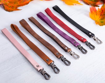 Leather Keychain Wristlet Strap For iPhone Samsung Cases, Purse Strap, Wrist Strap, Bag Strap, Keychain Strap, Phone Strap, Handbag Straps