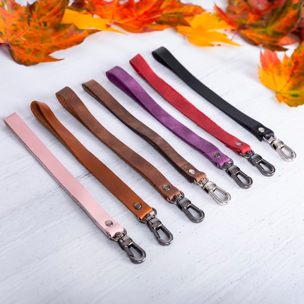 Leather Keychain Wristlet Strap For iPhone Samsung Cases, Purse Strap, Wrist Strap, Bag Strap, Keychain Strap, Phone Strap, Handbag Straps