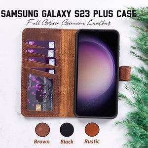 Funda billetera personalizada para Samsung S25 Plus, funda de cuero negra para Galaxy S24 Ultra con tarjetero, funda con monograma para S23, funda para S22, funda para S21 Ultra y funda para Note 20