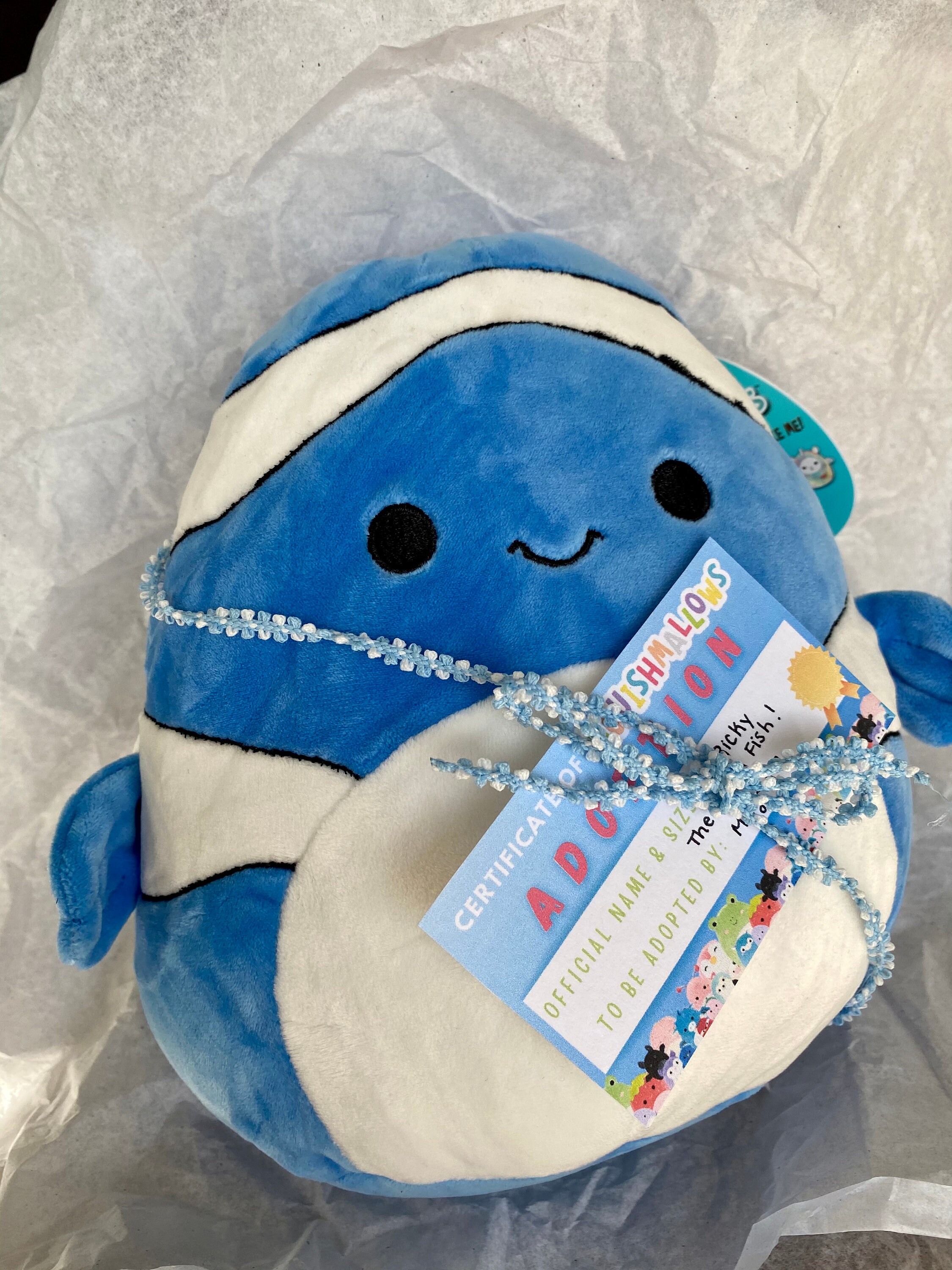 Squishmallow Adoption Certificate Cards Etsy