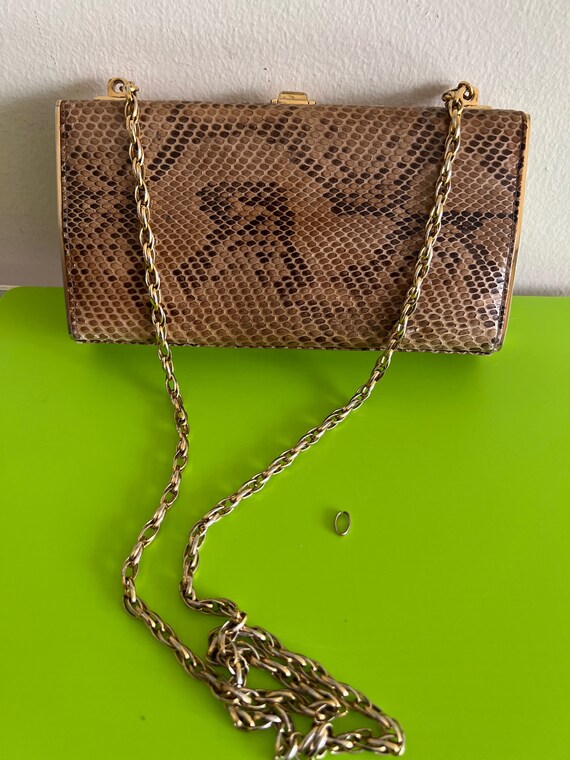 Vintage Exotic Snakeskin (Likely Python) Custom M… - image 2