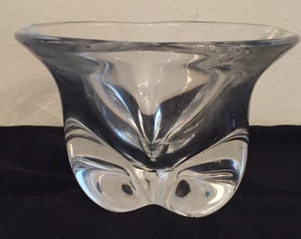 Vintage Glass Candy Nut Condiment Bowl with Heavy Base Unsigned