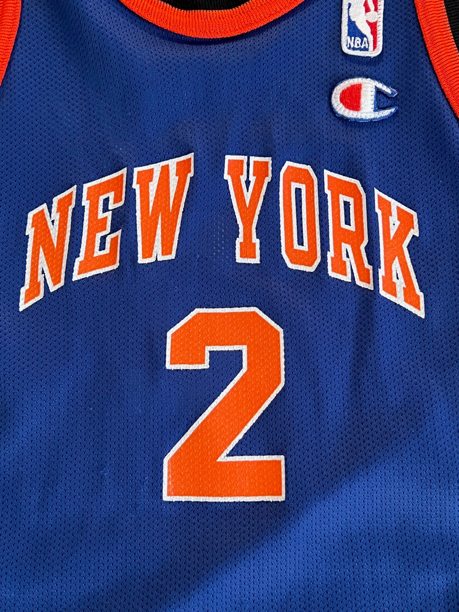 Vintage Nike NBA New York Knicks Latrell Sprewell #8 Stitched Jersey - Men's 2XL