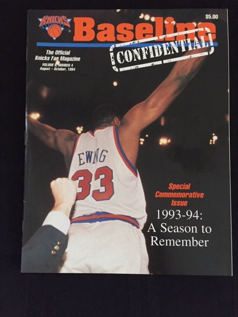 NY KNICKS Official Baseline Fan Magazines Featuring Pat Riley 