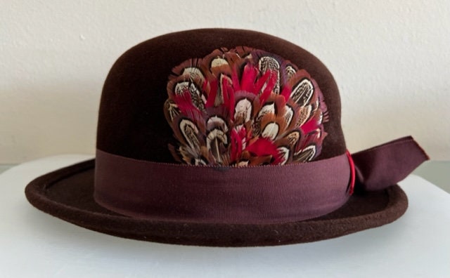 ADOLFO II WOOL FEDORA HAT IN MAROON Barrington Wool Felt Fedora Hat – Village Hat Shop main image 4
