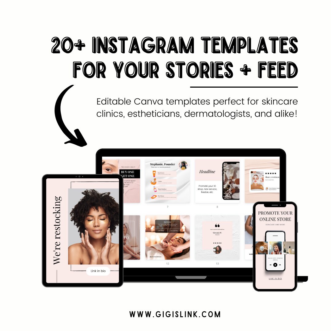 Estheticians and Skincare Brands Templates Esthetician Etsy