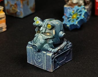 Casque d'armure assistée T-45 Fallout, capuchon de touche artisanal peint à la main \ pour claviers mécaniques avec commutateurs Cherry MX