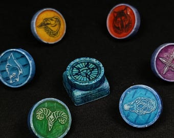 Halteschilde Handbemalte Yonger Spiralen Artisan Keycaps
