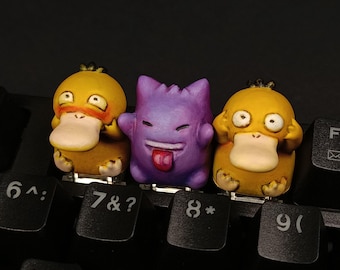 Verlegen psycho-eend Handgeschilderde ambachtelijke toetskap \ voor mechanische toetsenborden met Cherry MX-schakelaars