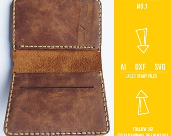 Leather LASER READY Passport Wallet Digital Pattern SVG