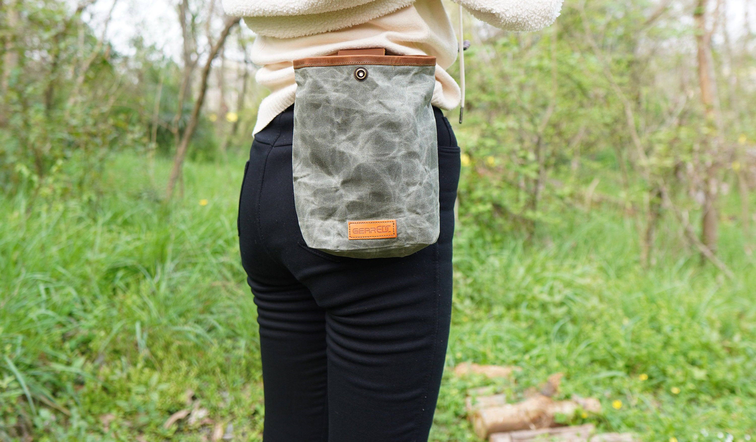 Leather and Canvas Bushcraft Bag Canvas Foraging Pouch for Etsy