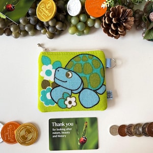 Groovy Tortoise Floral Bohemian Wallet: 70s Psychedelic Designs, Vibrant Plush Padded Zippered Protective Sleeve