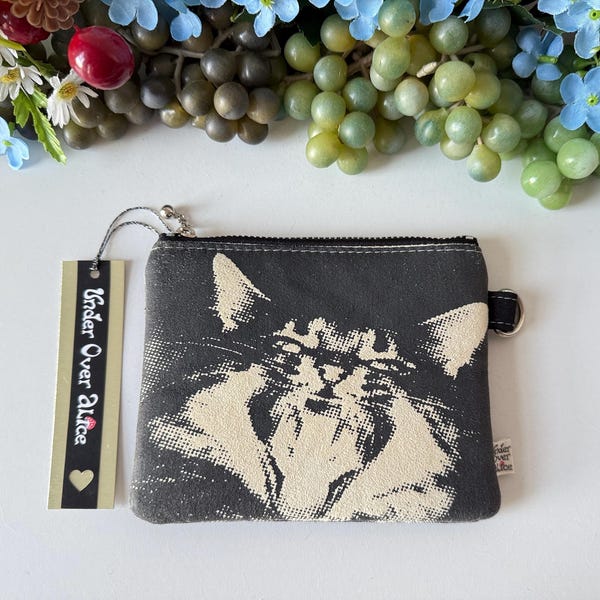 Handmade Bohemian Wallets: Pop Art Fierce Wild Black Cat Designs, Handprinted  Personalised Protective Sleeve