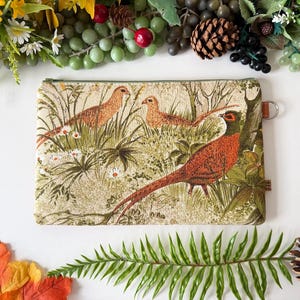Gamebird Pheasant Makeup Purse, iPad Mini Case: Protective Sleeve, Electronics Cover,  Wildlife Travel Accessory