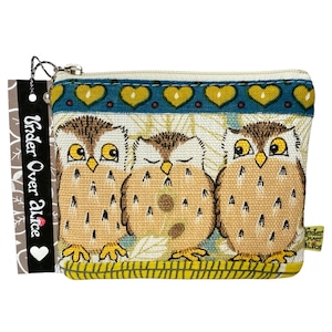 Kleine Uiltje Muntenzakje Patchwork Portemonnee Faux Suède Atomic Hearts MCM Abstract Lineair Trio Kuikens Wilde Vogel Accessoires voor AirPods