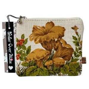 Vintage Pilz Geldbörse Woodland Leder Vegan Wallet Designer Schlangenhaut Retro Eco Travel Accessoire Einzigartiges Geschenk
