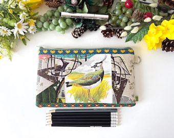 Lapwing Makeup Purse, iPad Mini Cover, Pencil Case Patchwork Atomic Hearts Protective Sleeve, Accessory