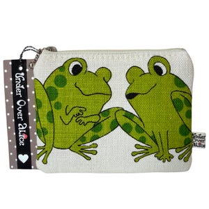 Fairy Tail Anime Frog Coin Purse Travel Wallet Dark Emerald Forest Chartreuse Art Prints Fern Leaf 70s Amphibian Toad Unique Gifts for Her