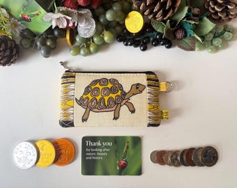 Tortoise Bohemian Wallet: Psychedelic Atomic Groovy Designs, Tortoiseshell Shell Pride, Padded Plush Protective Sleeve