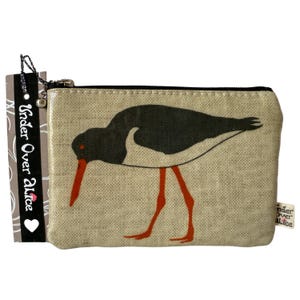 Monedero de hule con estampado de aves playeras, bonito estuche de gamuza con cremallera, diseño de plantas silvestres, accesorios de vida silvestre, estuche con retrato de animal